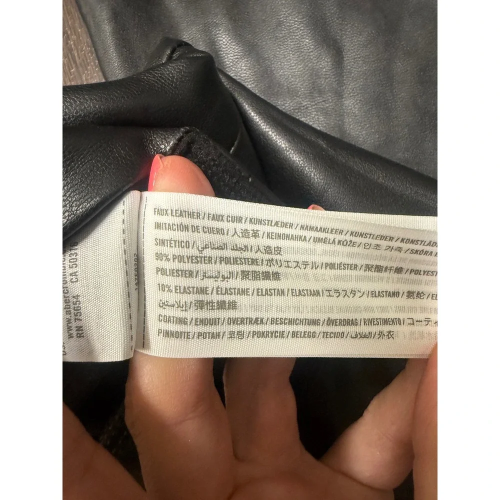 Abercrombie & Fitch Black Faux Leather Leggings - Size M